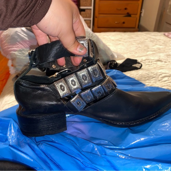 COPY - Jeffrey Campbell & Free People Ace Western Black  Boots size 9 - Picture 6 of 9